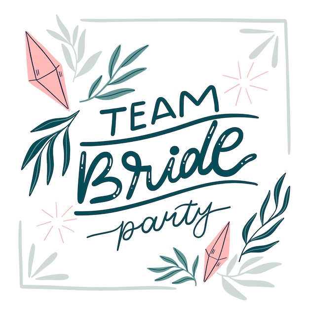 Free Vector hand drawn bachelorette letterings