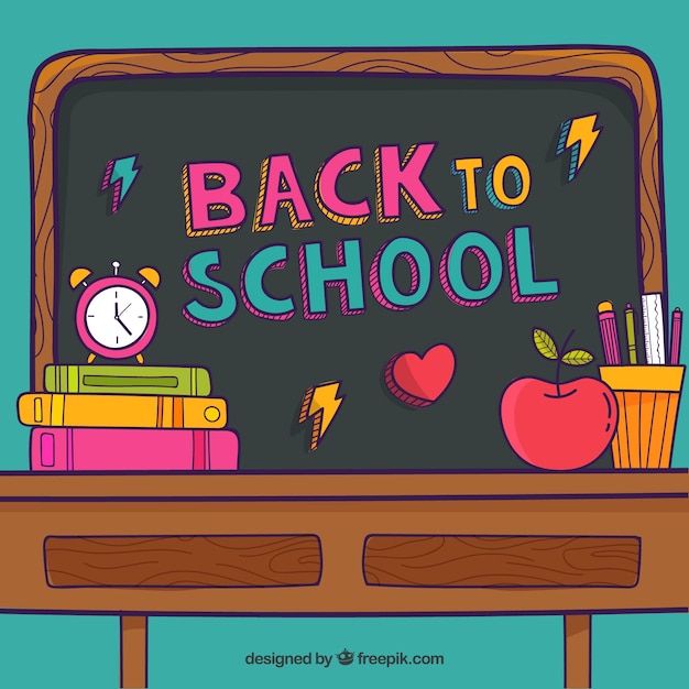 Free Vector hand drawn back to school background