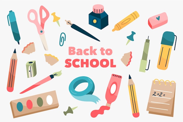 Hand drawn back to school background