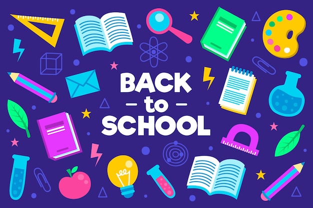 Hand drawn back to school background