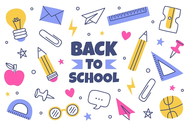 Hand drawn back to school background