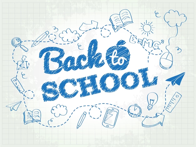 Hand drawn back to school background