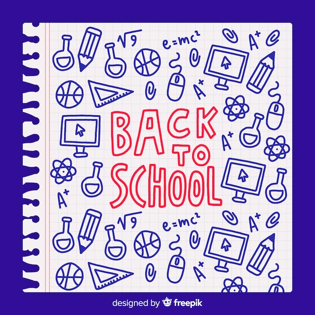 Hand drawn back to school background