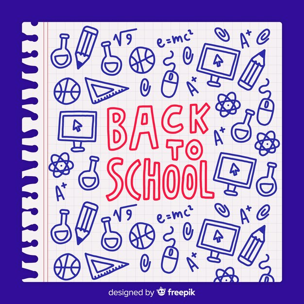 Hand drawn back to school background