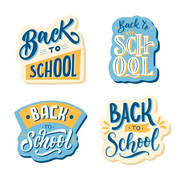 Free Vector hand drawn back to school lettering