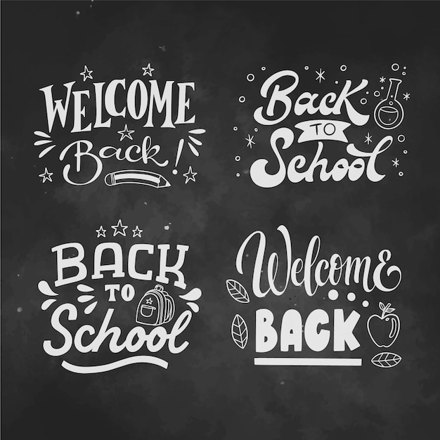 Hand drawn back to school lettering