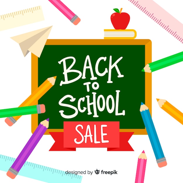 Hand drawn back to school sales background