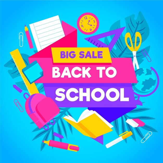 Hand drawn back to school sales banner