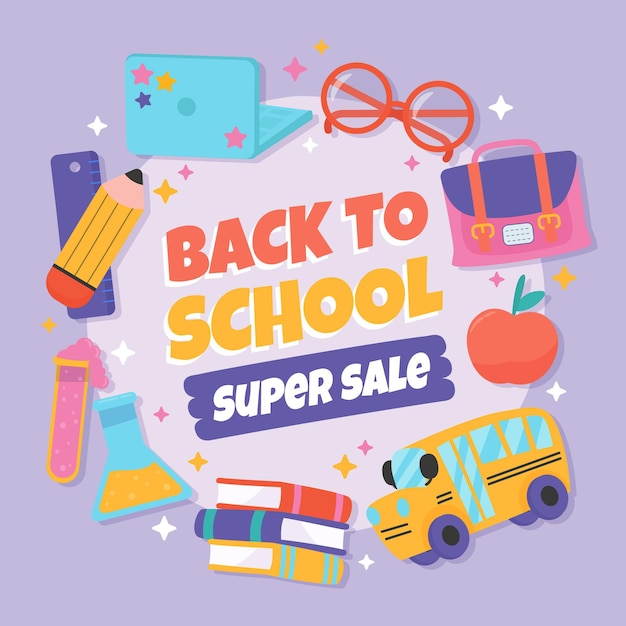 Hand drawn back to school sales