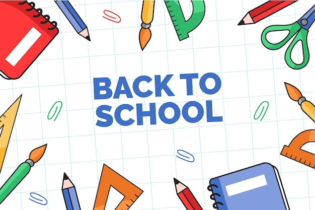 Hand drawn background for back to school