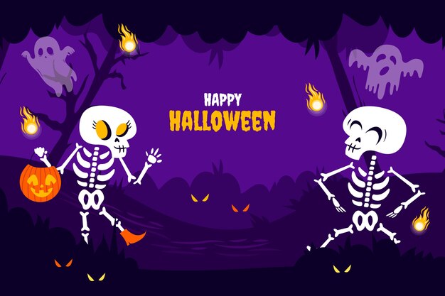 Hand drawn background for halloween celebration