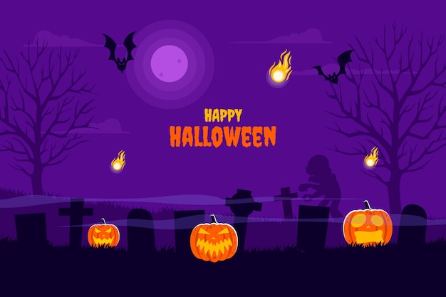 Hand drawn background for halloween celebration