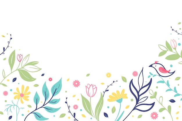 Free Vector hand drawn background  for spring celebration