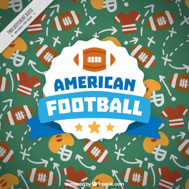 Free Vector hand-drawn background with american football strategies