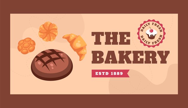 Hand drawn bakery shop sale banner