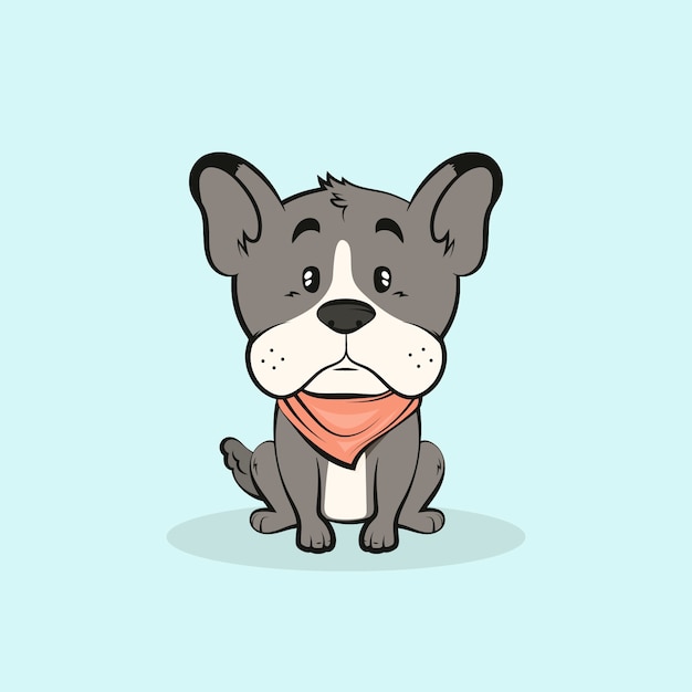 Free Vector hand drawn bandana dog illustration