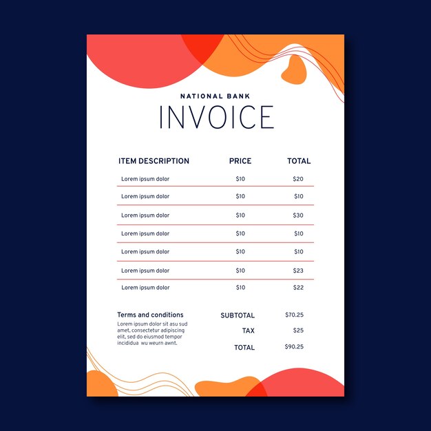 Hand drawn bank template design