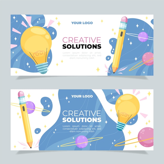 Hand drawn banner template