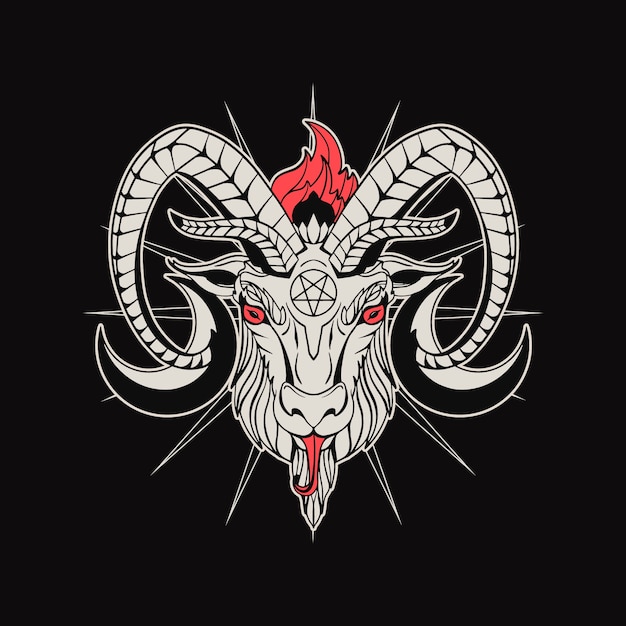 Hand drawn baphomet illustration