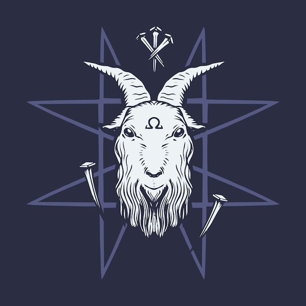 Hand drawn baphomet illustration