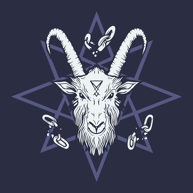 Free Vector hand drawn baphomet illustration