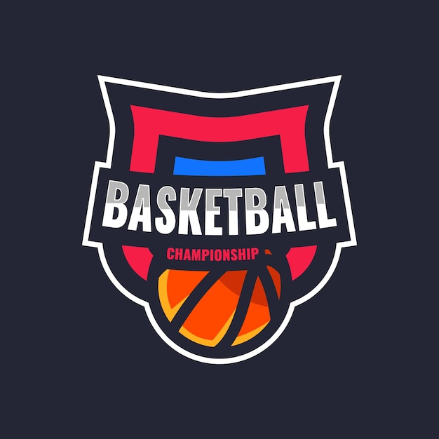 Free vector hand drawn basketball logo template