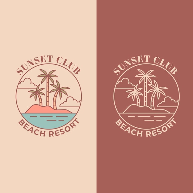 Hand drawn beach club design