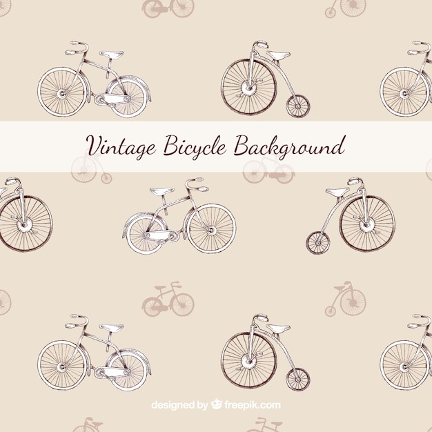 Hand drawn beautiful background of bicycle