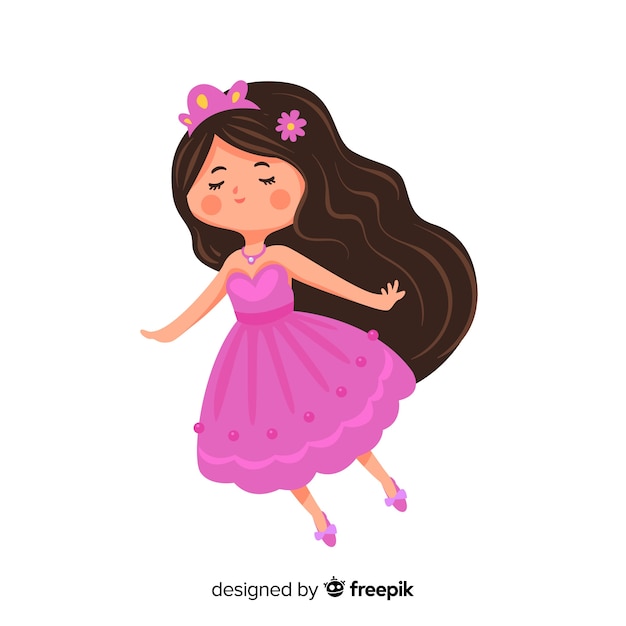 Hand drawn beautiful princess illustration