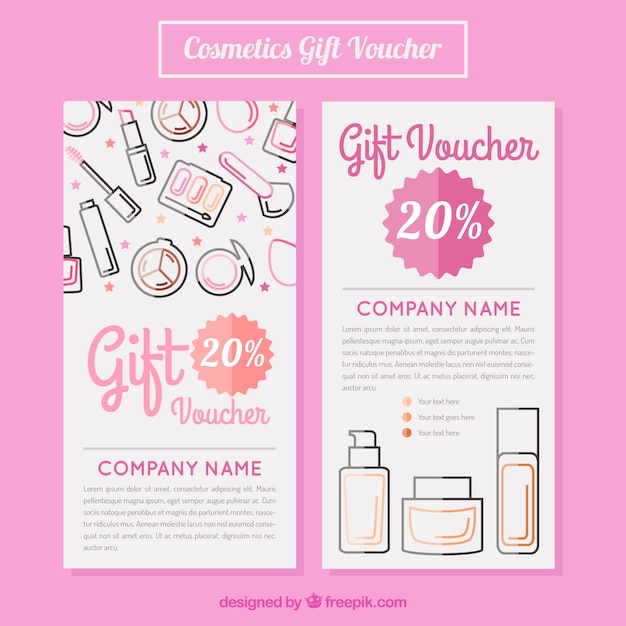 Hand drawn beauty coupons