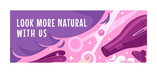 Free Vector hand drawn beauty salon facebook cover