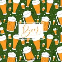 Free vector hand drawn beer background