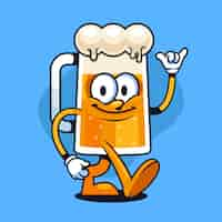 Free vector hand drawn beer  cartoon illustration