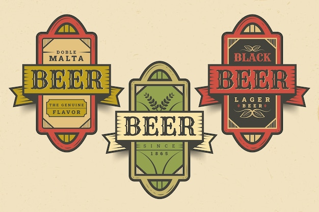 Hand drawn beer label design