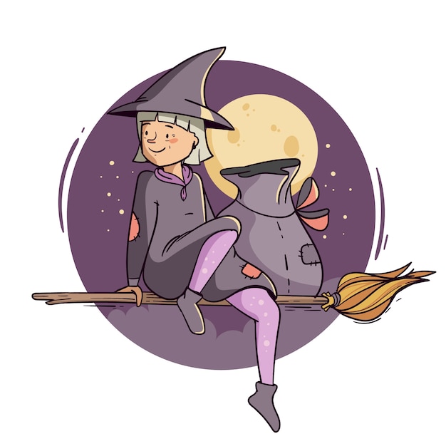 Free Vector hand drawn befana illustration