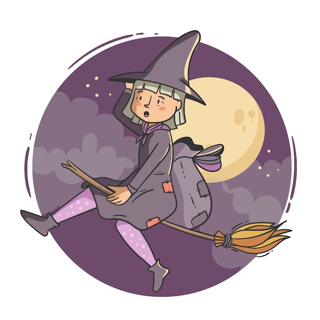 Free Vector hand drawn befana illustration