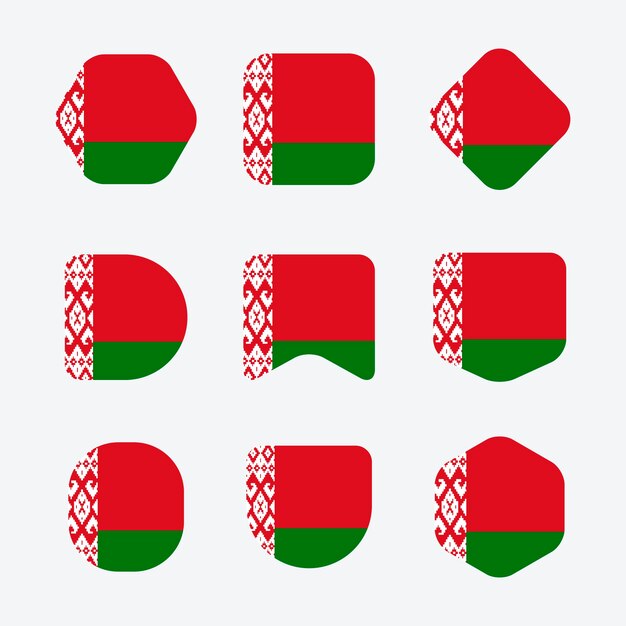 Hand drawn belarus national emblems