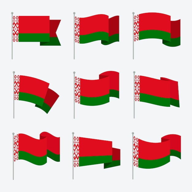 Hand drawn belarus national emblems