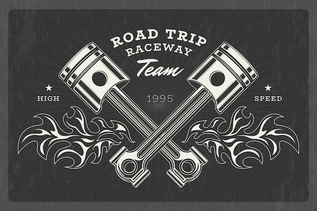 Free Vector hand drawn biker background