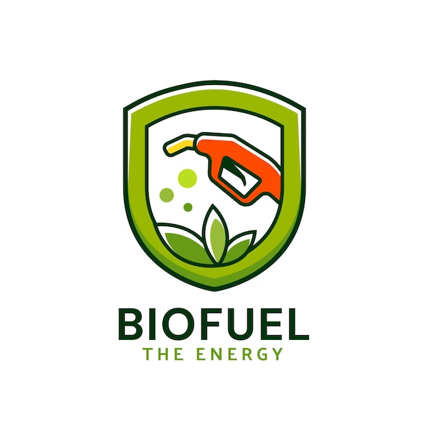 Hand drawn biofuel logo template