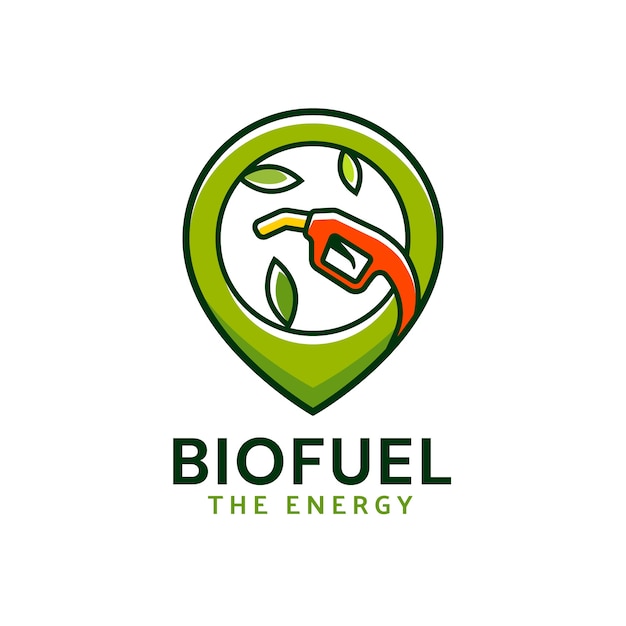 Hand drawn biofuel logo template