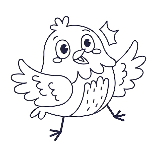 Free Vector hand drawn bird outline illustration