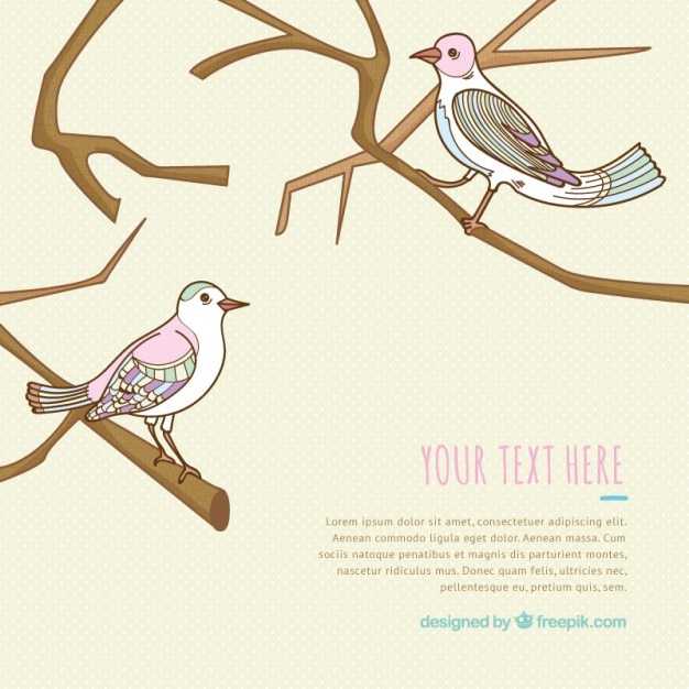 Free vector hand drawn birds background