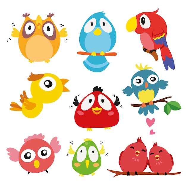 Free Vector hand drawn birds collection