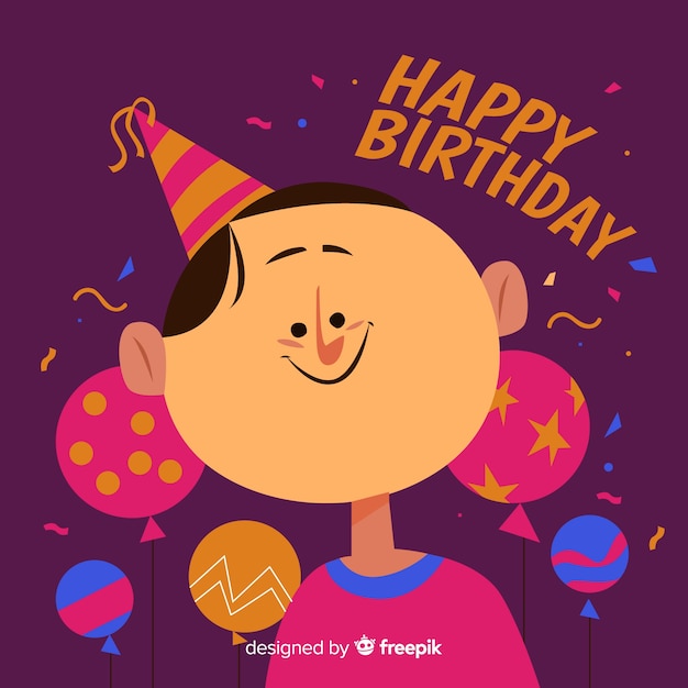 Free Vector hand drawn birthday children background