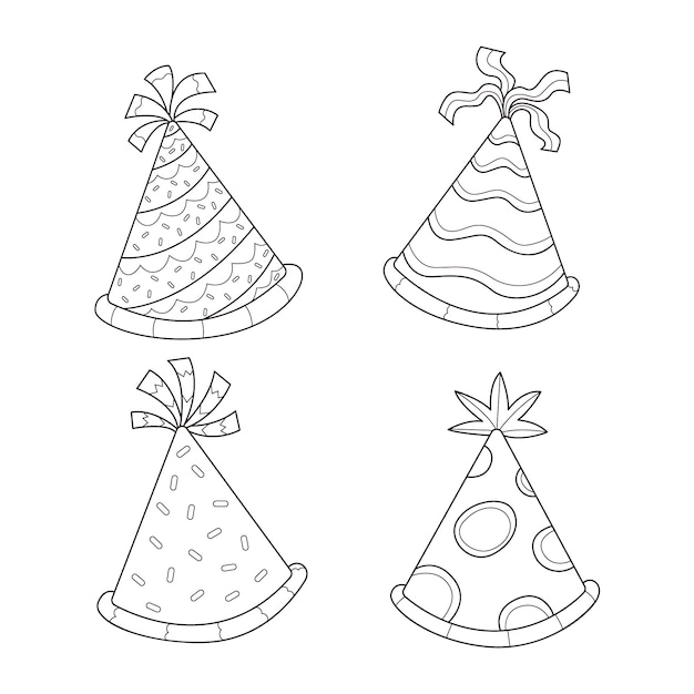 Free vector hand drawn birthday hat illustration