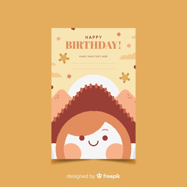 Free Vector hand drawn birthday invitation template