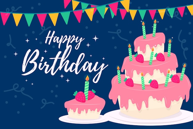 Hand-drawn birthday wallpaper theme