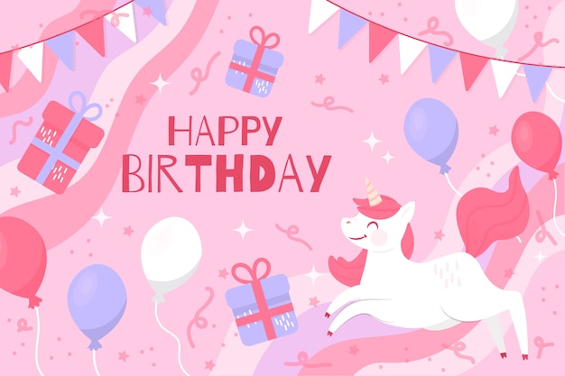 Hand-drawn birthday wallpaper