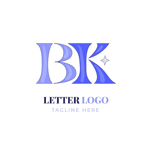 Hand drawn bk logo template